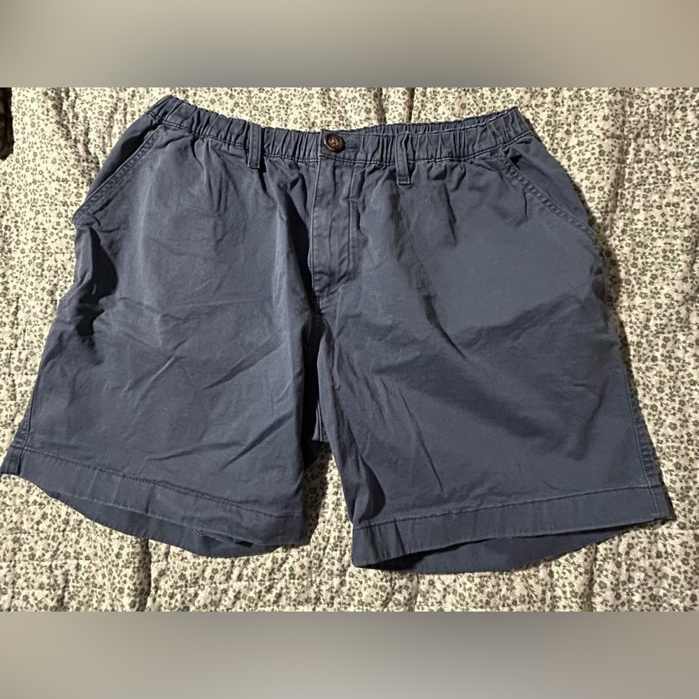 Men's Navy Casual Elastic-Waist Shorts